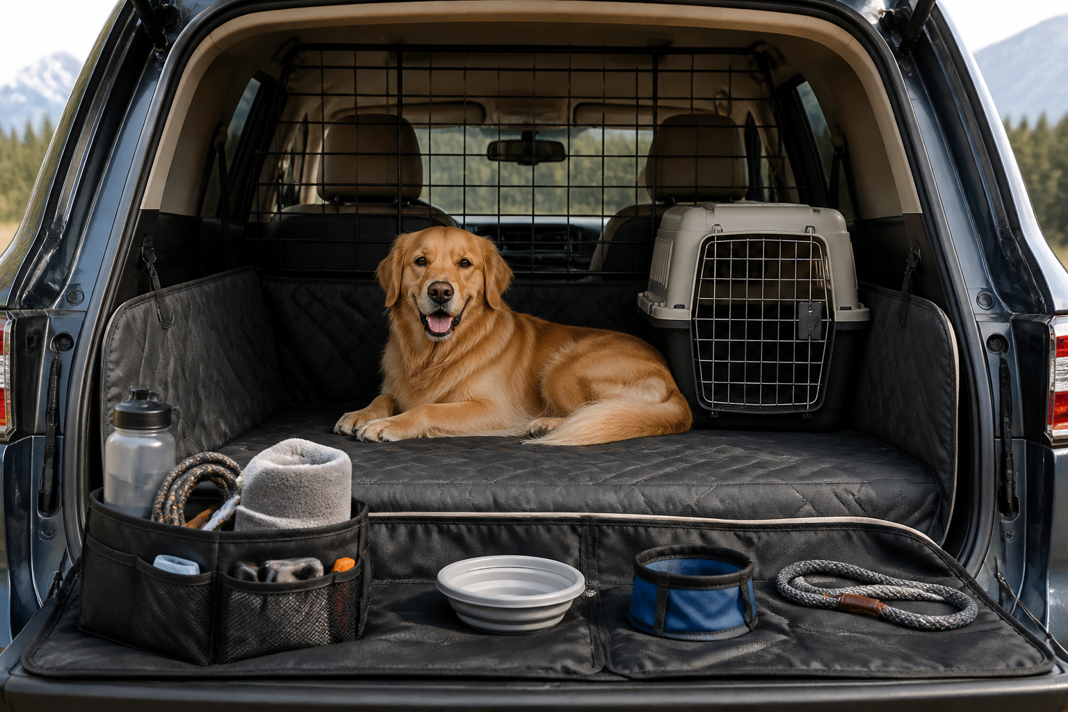 Editorial image for Dog Travel Setup Guide: Choosing Car Barriers, Seat Covers, Crates, Bowls and Organizer Bags